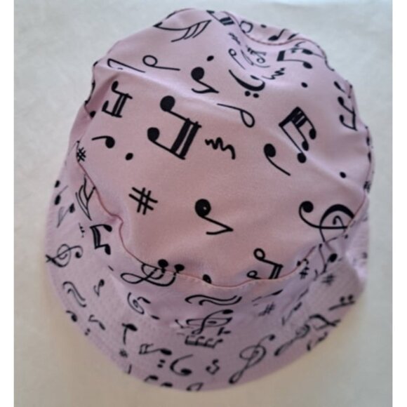 New Light Purple Musical Notes Bucket Hat Adult Summer One Size Music Lavender - Picture 2 of 4